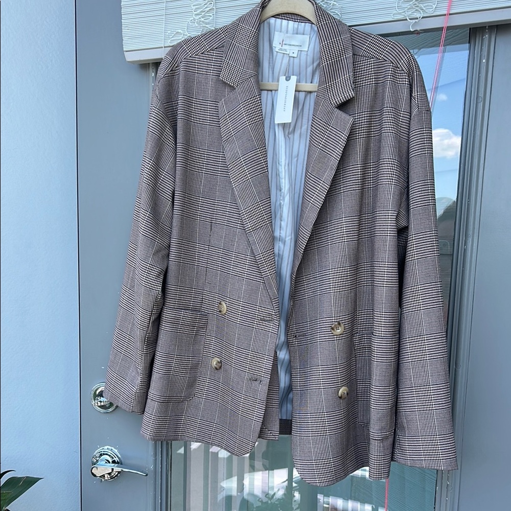 Anthropologie Plaid Blazer